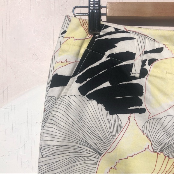 Elie Tahari Wide-Leg Botanical Print Cotton Pant 4 - Picture 7 of 7